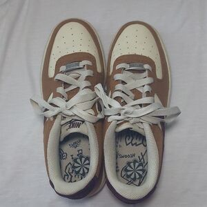 Nike Brown and Cream Sneakers
